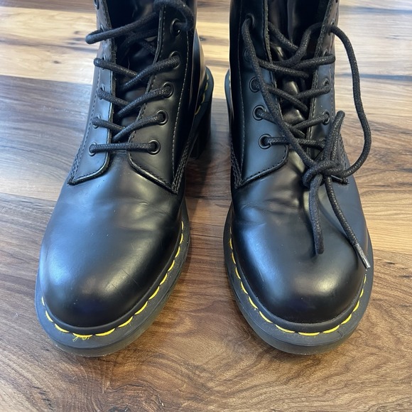 Dr. Martens Clemency 8 Eye Boots Black Smooth Leather Women's US 11 Heeled - Picture 11 of 16
